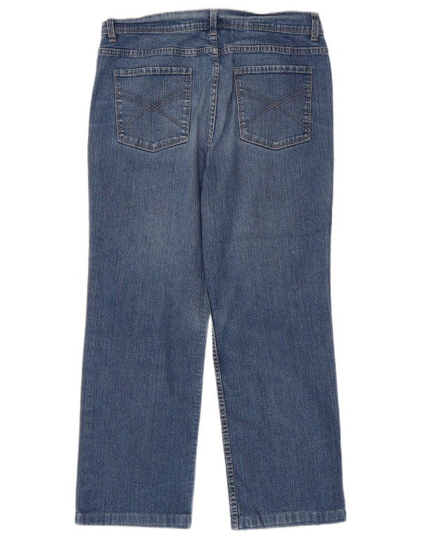 Jeans corti dritti da donna Marks & Spencer UK 12 medio W30 L25 blu