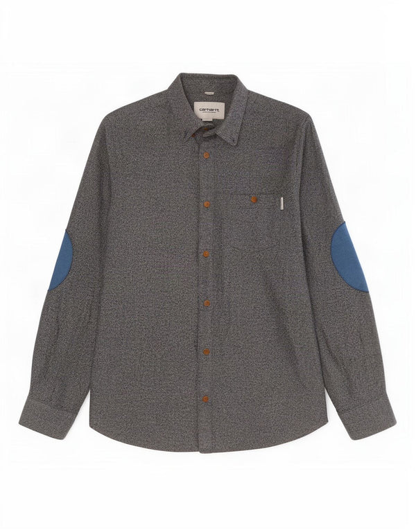 Camicia da lavoro da uomo Carhartt vestibilità regolare, cotone medio blu navy screziato