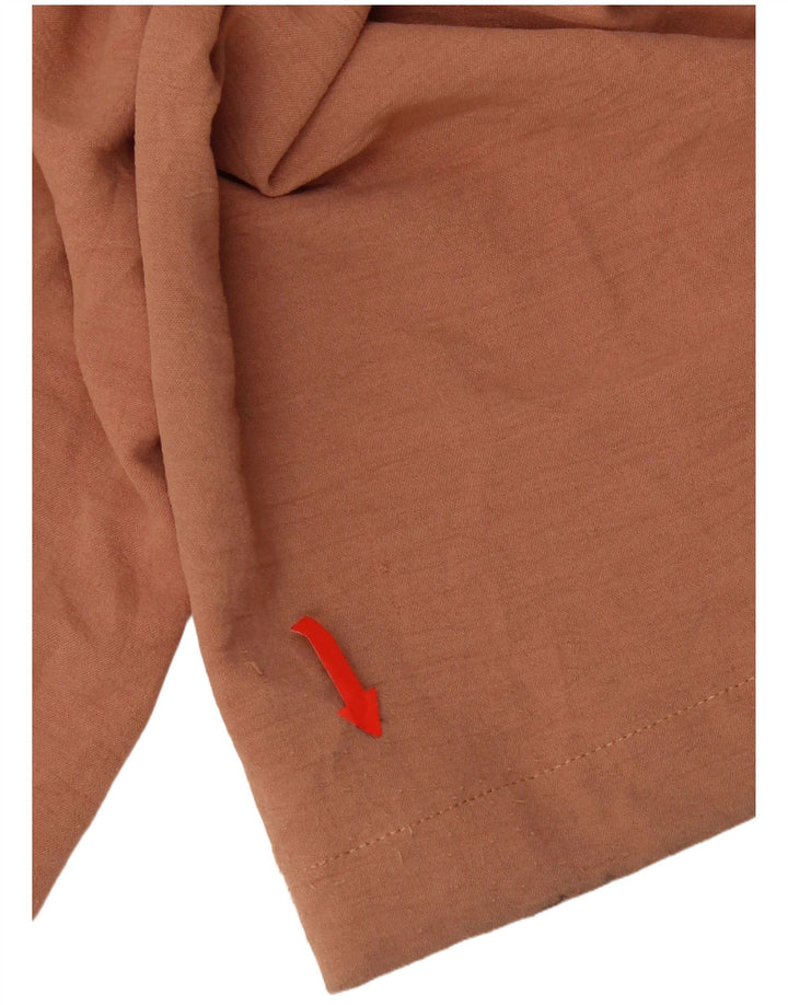 Pantaloni casual a gamba larga da donna Zara Large W32 L32 poliestere marrone
