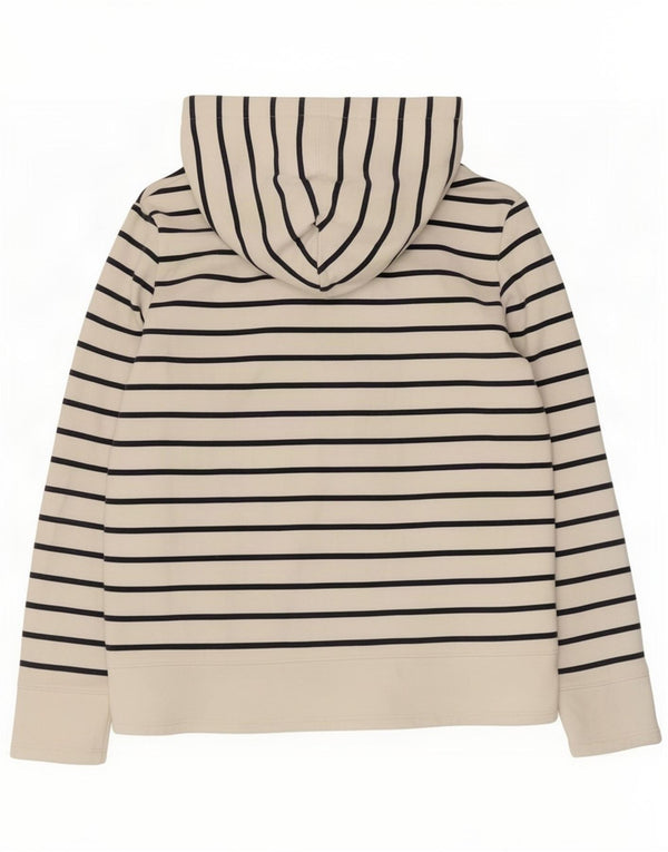 Maglione oversize con cappuccio da donna Nautica UK 6 XS cotone a righe bianche