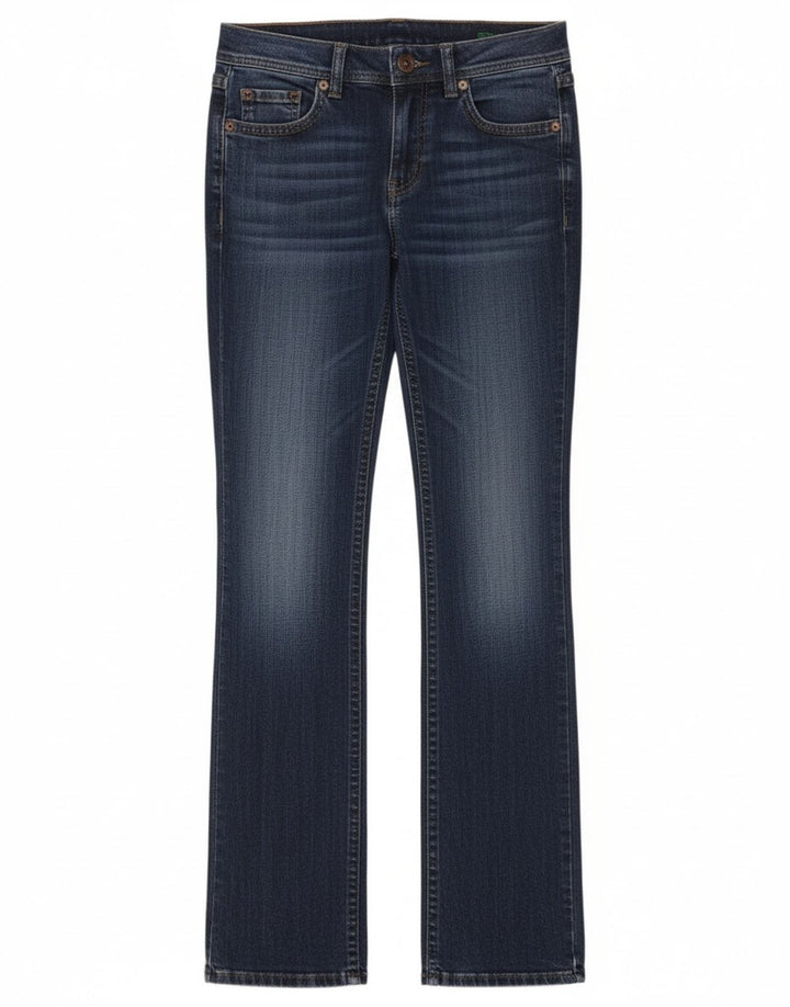 Jeans Bootcut da donna Benetton W26 L34 cotone blu
