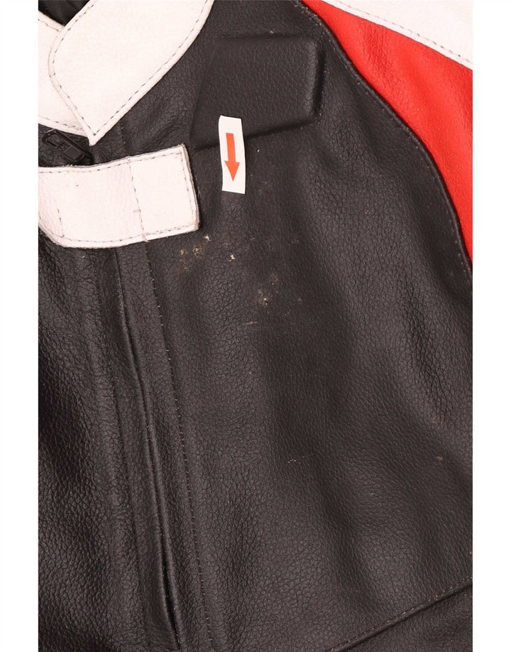 Giacca da pilota in pelle da uomo BMW UK 42 XL multicolore Colourblock