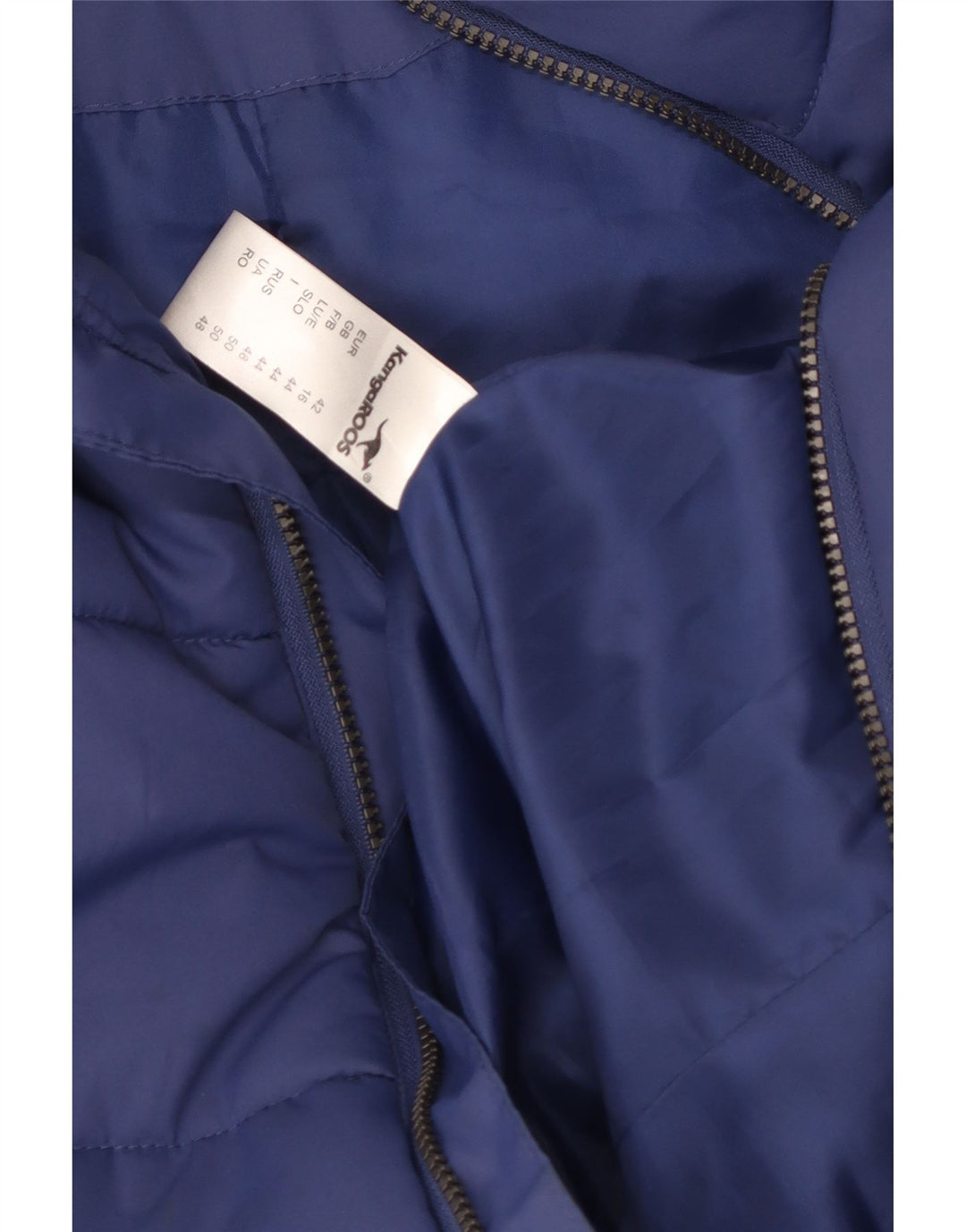 KANGAROOS Gilet imbottito da uomo UK 16 Large Blu Poliestere