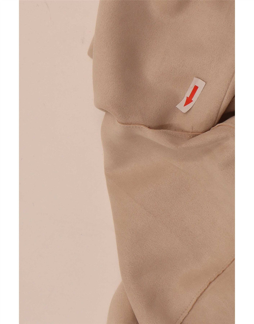 Giacca blazer aperta da donna con maniche a 3/4 Zara UK 14 a righe beige medio