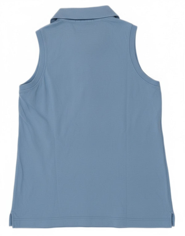 Polo senza maniche da donna Sergio Tacchini UK 12 cotone blu medio