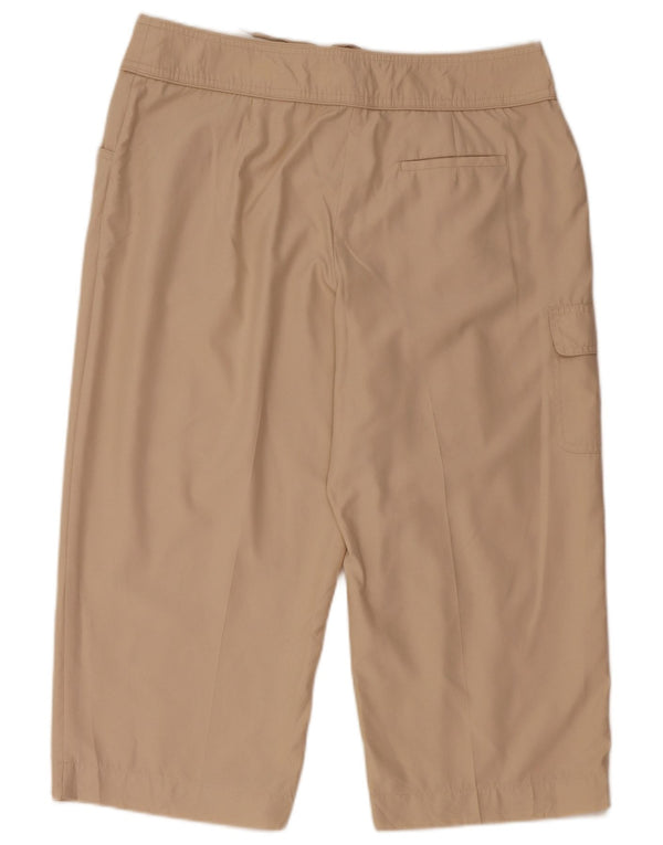 Pantaloni cargo Capri da donna Izod US 12 Large W34 L21 Poliestere beige