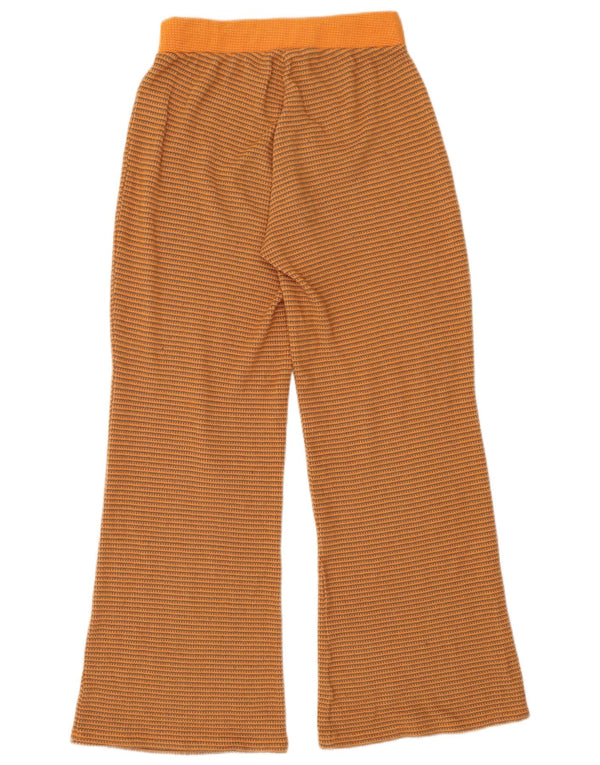 Pantaloni da tuta svasati in maglia da donna Zara UK 12 a righe medi arancioni