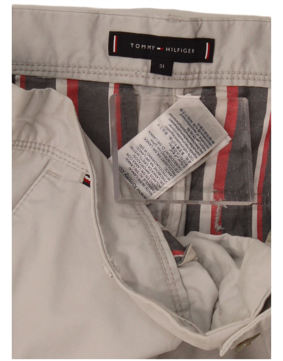 TOMMY HILFIGER Pantaloncini cargo da uomo W31 Cotone grigio medio