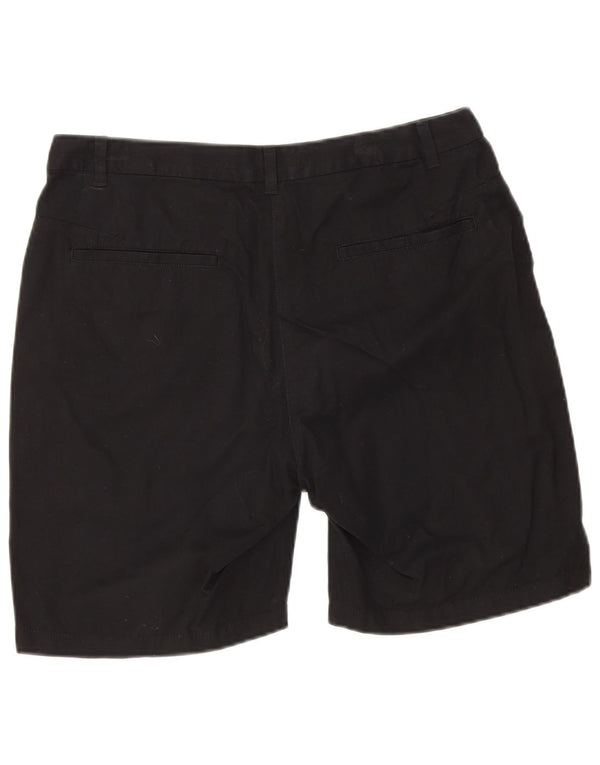 Pantaloncini chino da donna Marks & Spencer UK 12 medi W30 cotone nero