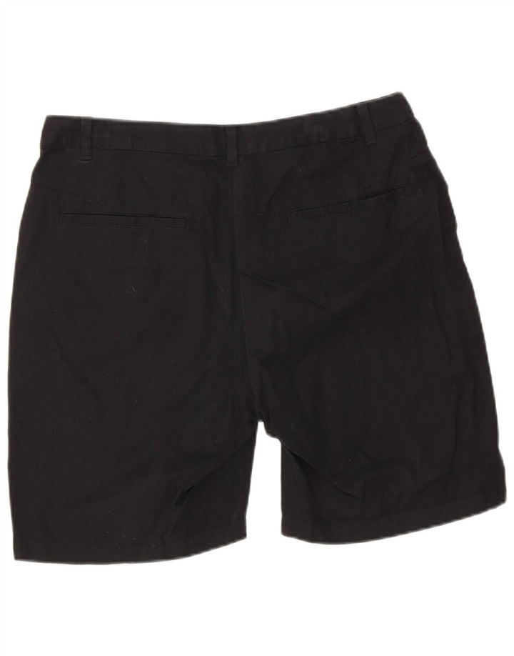 Pantaloncini chino da donna Marks & Spencer UK 12 medi W30 cotone nero