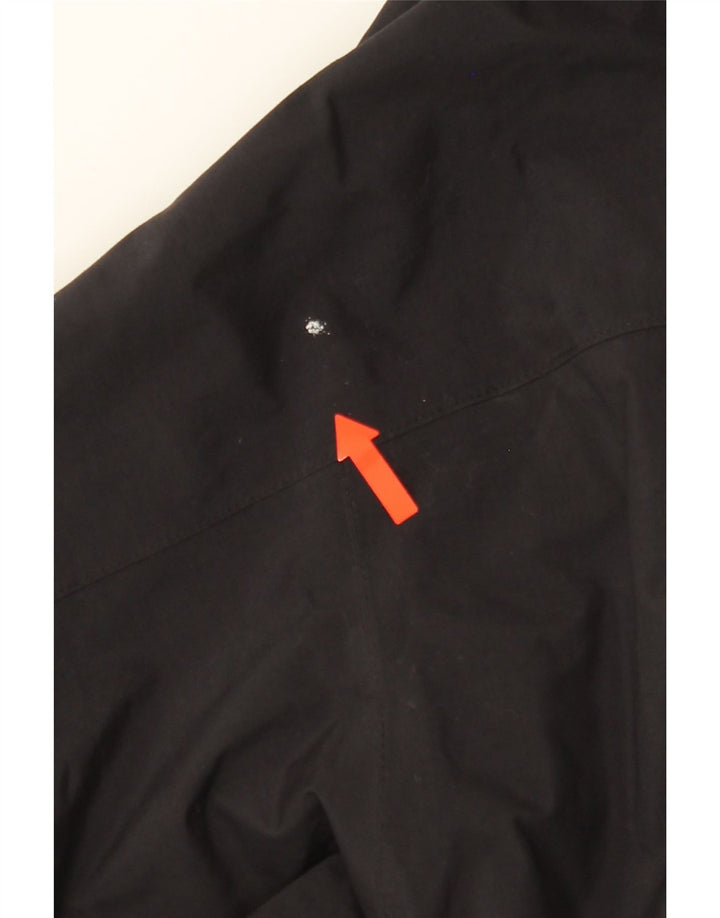 JACK WOLFSKIN Womens Rain Jacket UK 16 Large Black Polyamide Vintage Jack Wolfskin and Second-Hand Jack Wolfskin from Messina Hembry 