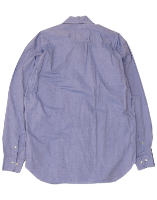 Camicia Uomo Trussardi Jeans Taglia 40 15 1/2 Cotone Blu Medio