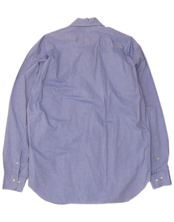 Camicia Uomo Trussardi Jeans Taglia 40 15 1/2 Cotone Blu Medio