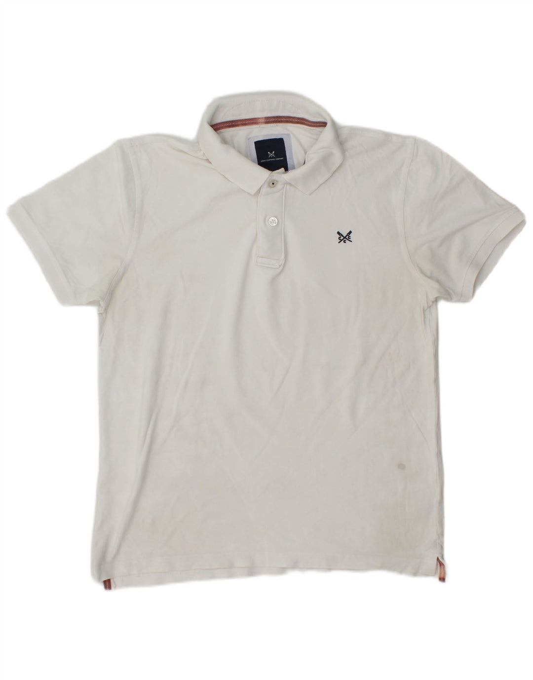 Crew Clothing Polo da uomo in cotone bianco medio