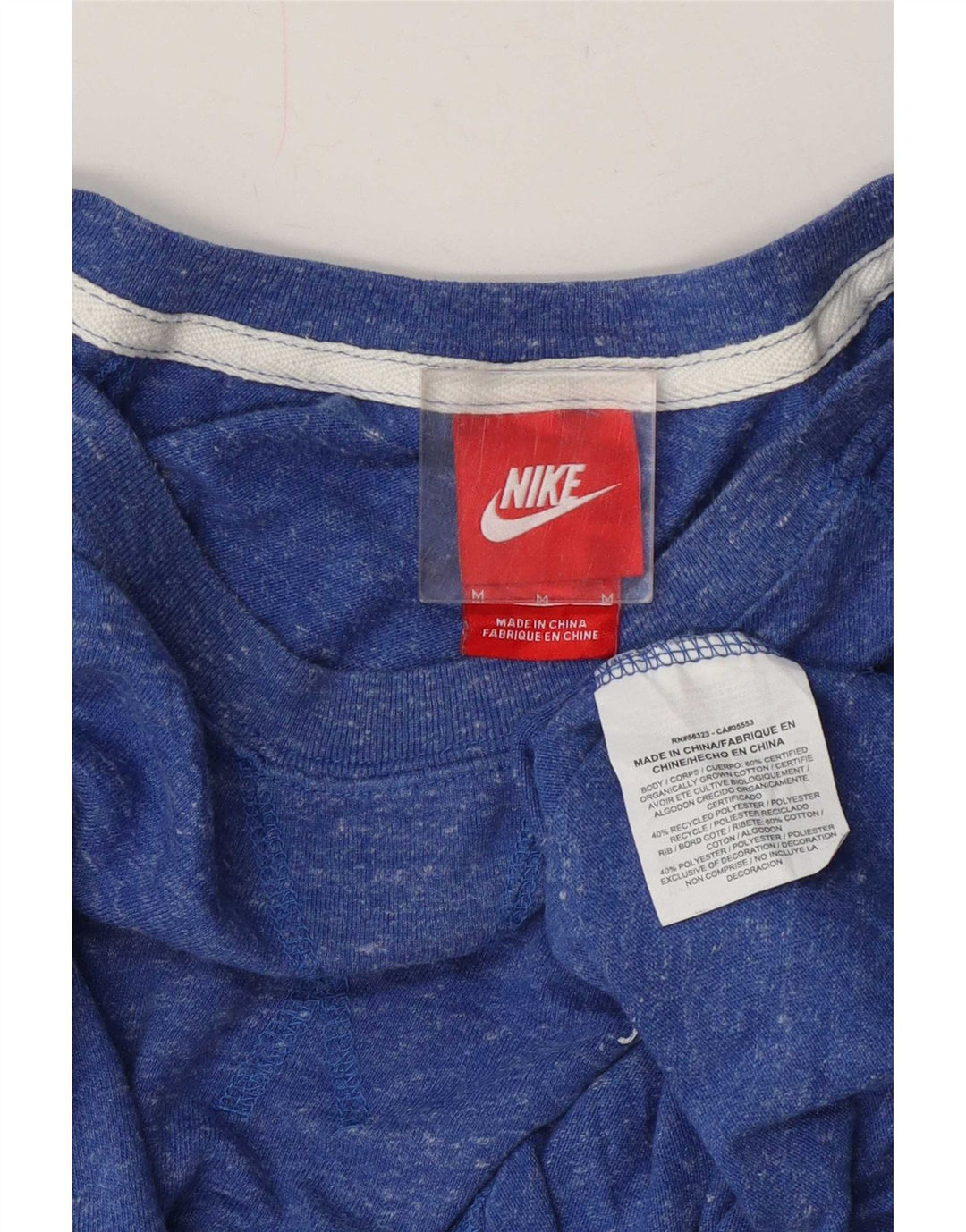 Felpa da donna Nike Jumper UK 14 cotone screziato blu medio