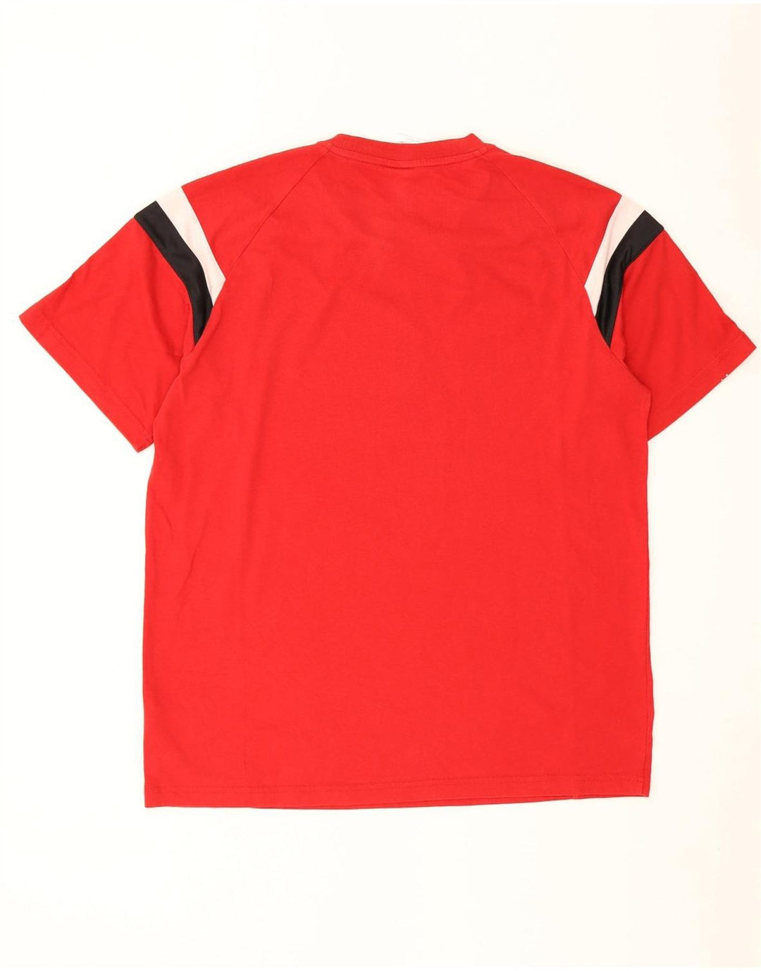 T-shirt da uomo Adidas Top Large rossa in cotone color block