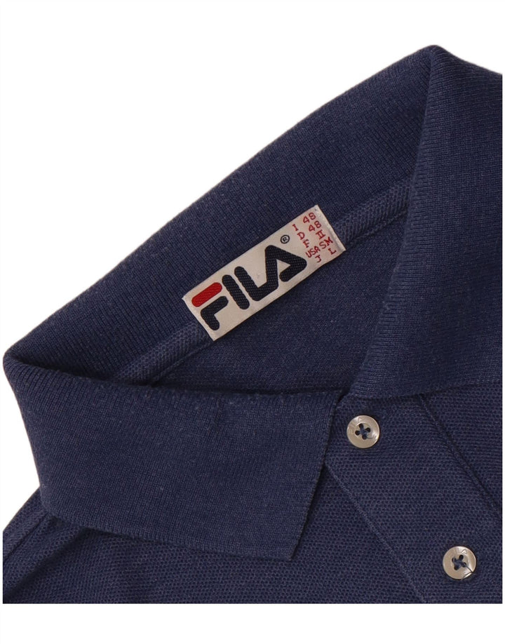 Polo da uomo Fila media blu navy