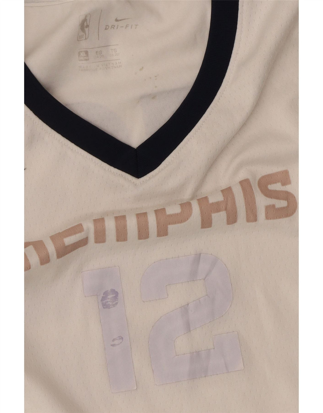 Canotta NIKE da ragazzo con grafica Memphis 15-16 anni XL colore bianco