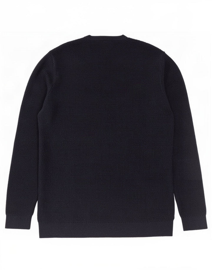 Maglione maglione girocollo da uomo Zara blu navy medio