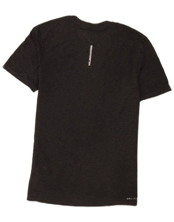 T-shirt Nike Dri Fit da uomo, top in poliestere grigio medio