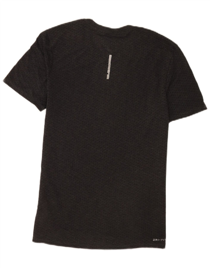 T-shirt Nike Dri Fit da uomo, top in poliestere grigio medio
