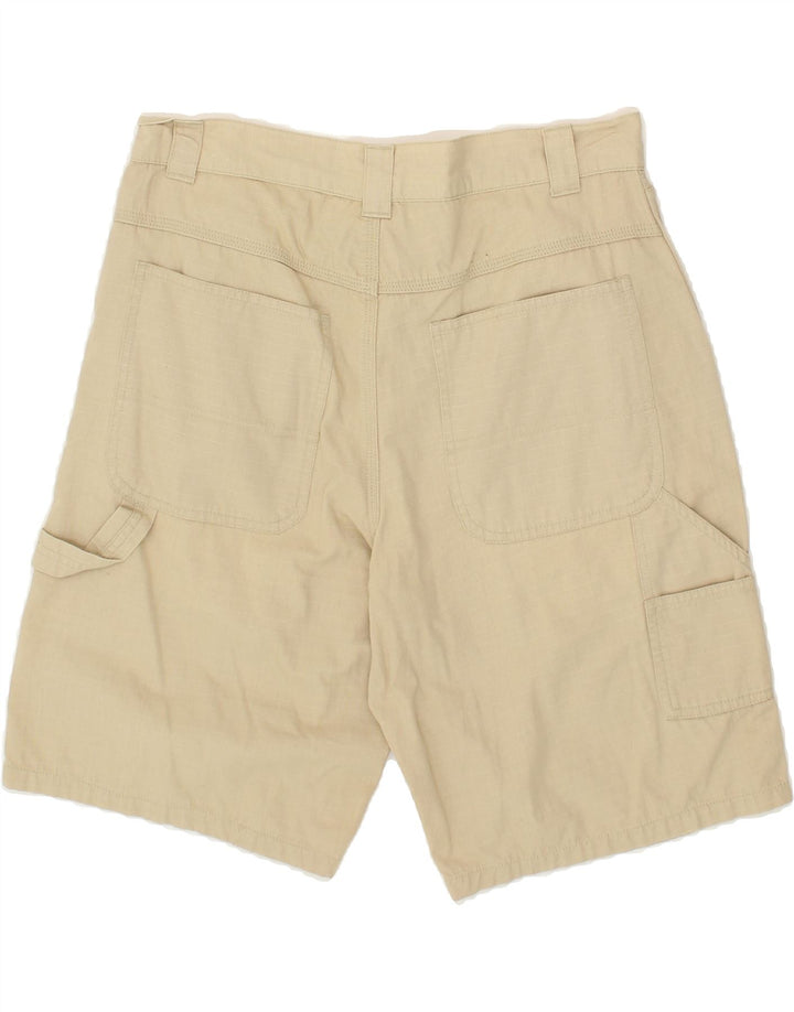 VINTAGE Mens Cargo Shorts Medium W30  Beige Check Cotton Vintage Vintage and Second-Hand Vintage from Messina Hembry 