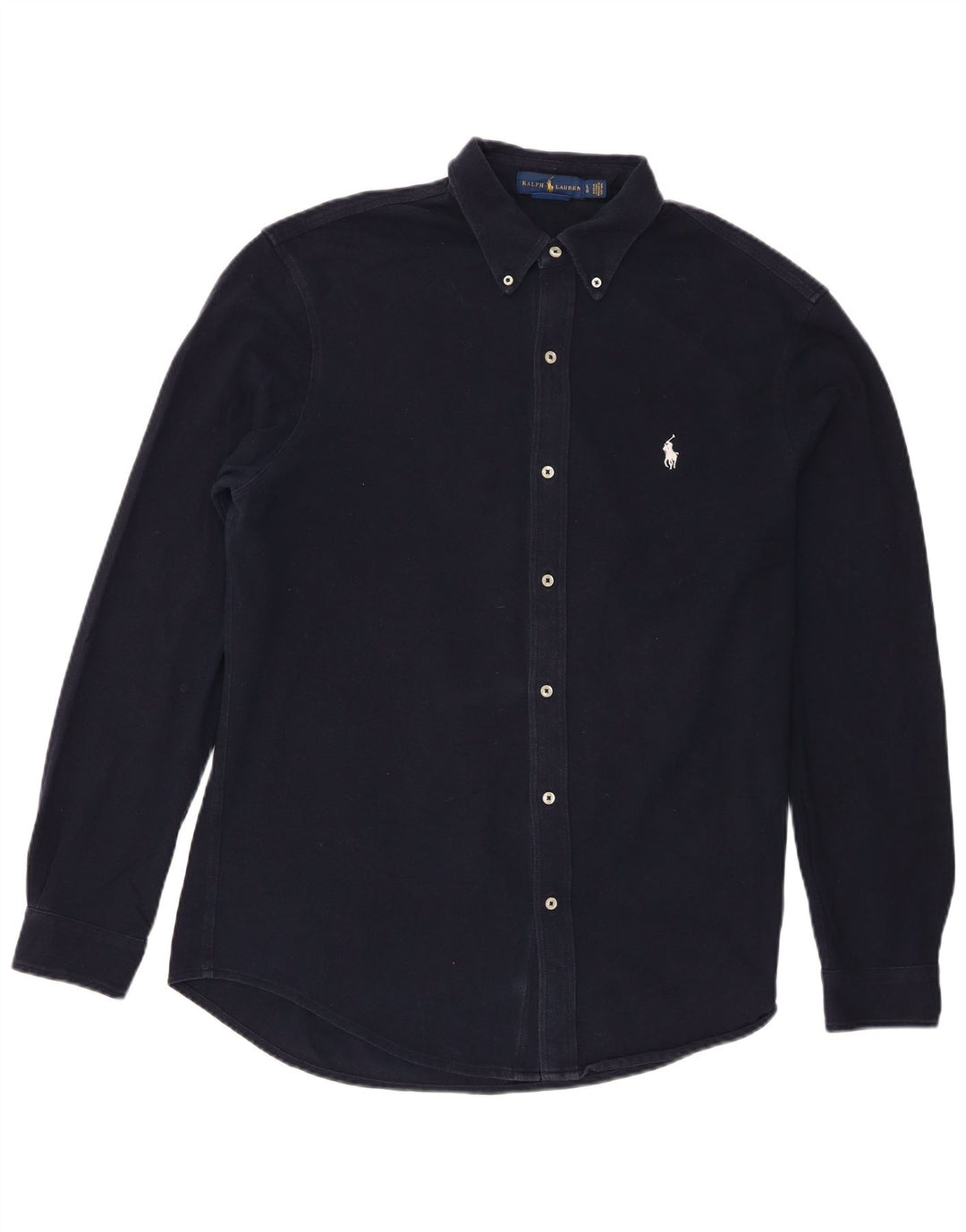 Camicia da uomo Ralph Lauren grande in cotone blu navy