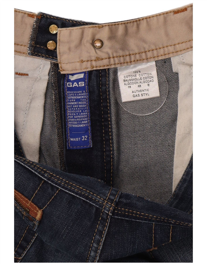 Jeans dritti da uomo Gas W32 L31 in cotone blu