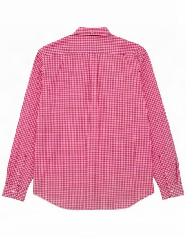 Camicia da uomo Polo Ralph Lauren in cotone a quadretti rosa medio