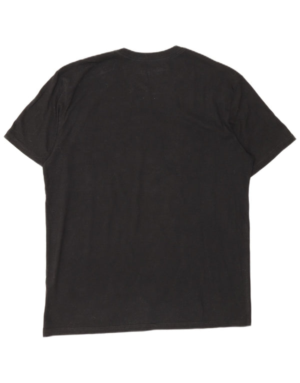 T-shirt grafica da uomo Hard Rock Cafe Monaco di Baviera, grande in cotone nero