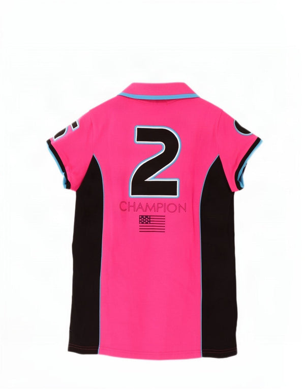 Polo Assn. Camicia grafica da donna UK 14 Large Pink Colourblock