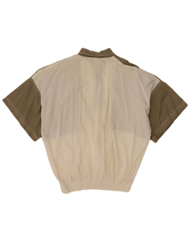 Nuova camicia pullover a maniche corte da uomo Fast EU 48/50 color kaki medio