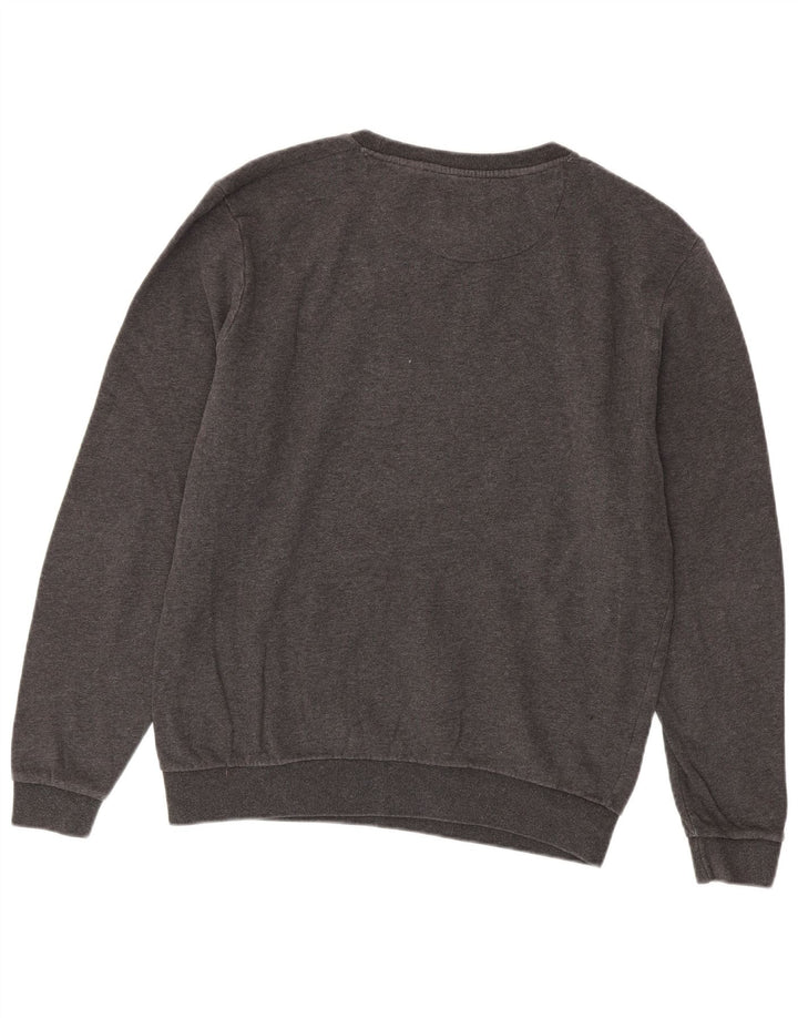 JACK WILLS Felpa da uomo Maglione grande in cotone grigio