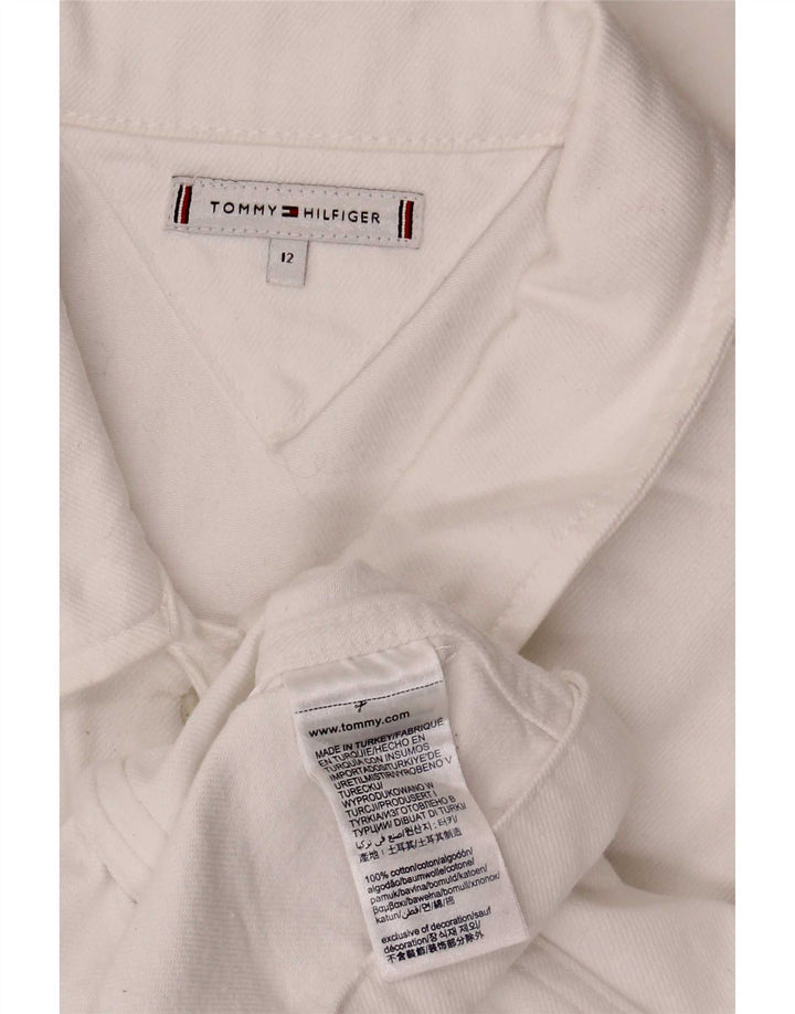 Giacca in denim da donna Tommy Hilfiger US 12 Large cotone bianco