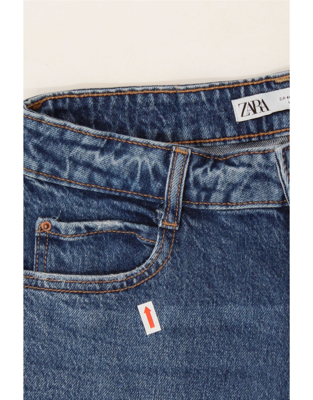 ZARA Womens Tapered Jeans EU 40 Medium W30 L28 Blue Cotton Vintage Zara and Second-Hand Zara from Messina Hembry 