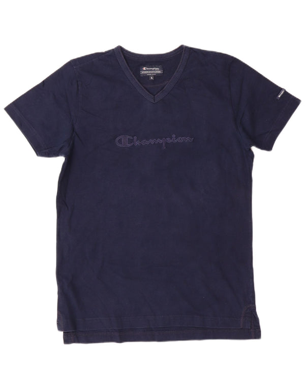 T-shirt grafica CHAMPION per ragazzi 13-14 anni XL Blu navy