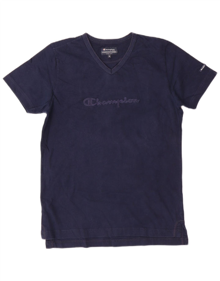 T-shirt grafica CHAMPION per ragazzi 13-14 anni XL Blu navy