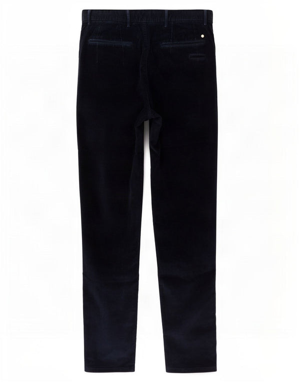 Pantaloni da uomo slim fit in velluto a coste Massimo Dutti EU 46 XL W36 L31 Blu Navy