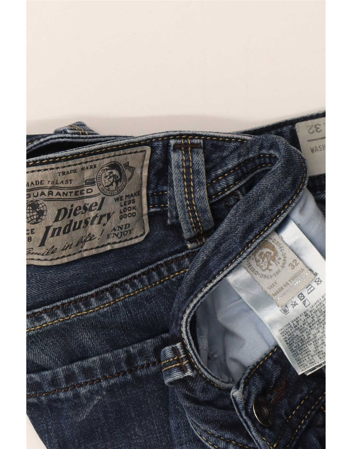 Jeans dritti da uomo Diesel W32 L32 in cotone blu
