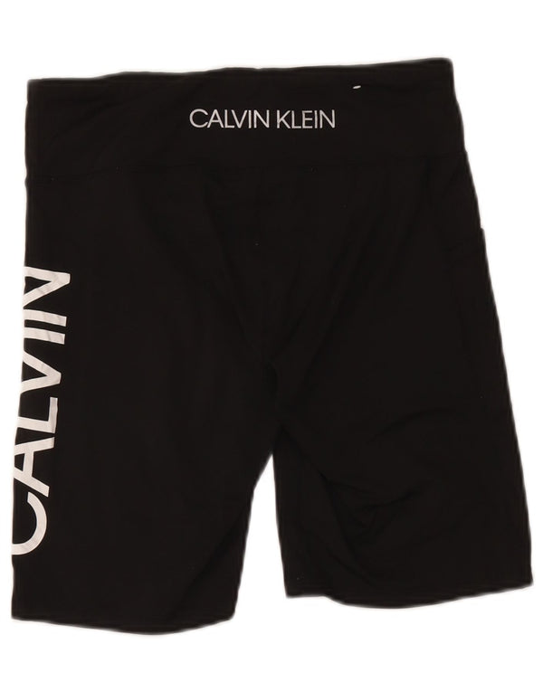 Pantaloncini sportivi grafici da donna Calvin Klein UK 14 grandi nylon nero