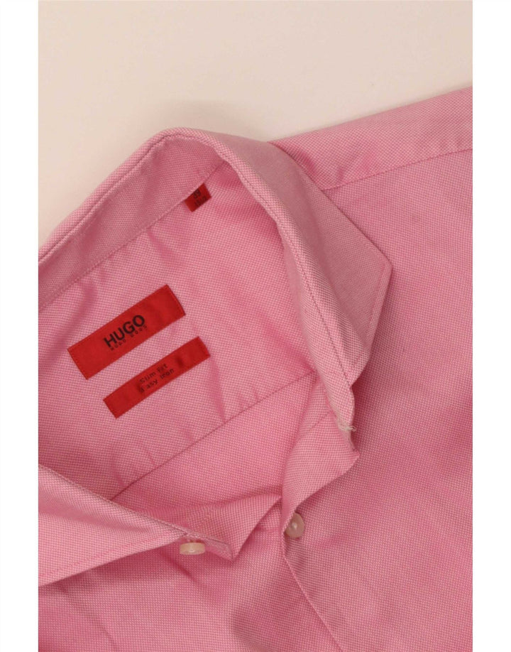 Camicia slim fit da uomo Hugo Boss taglia 39 15 1/2 rosa medio