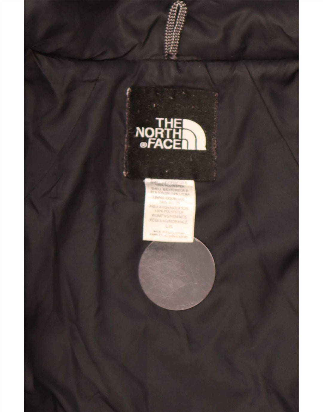 Giacca imbottita foderata da uomo The North Face UK 40 grande poliestere nero