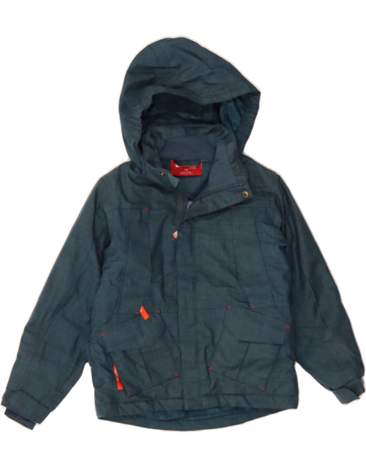 WAREHOUSE Boys Hooded Windbreaker Jacket 7-8 Years Blue Polyester Vintage Warehouse and Second-Hand Warehouse from Messina Hembry 