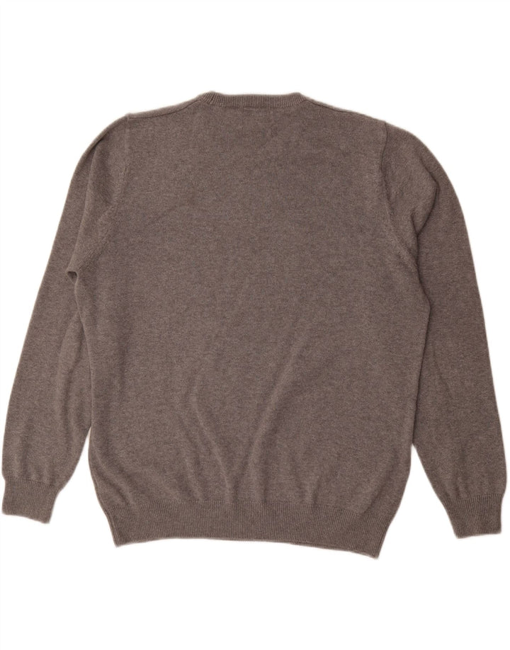 MARKS & SPENCER Maglione girocollo da uomo grande in cotone grigio