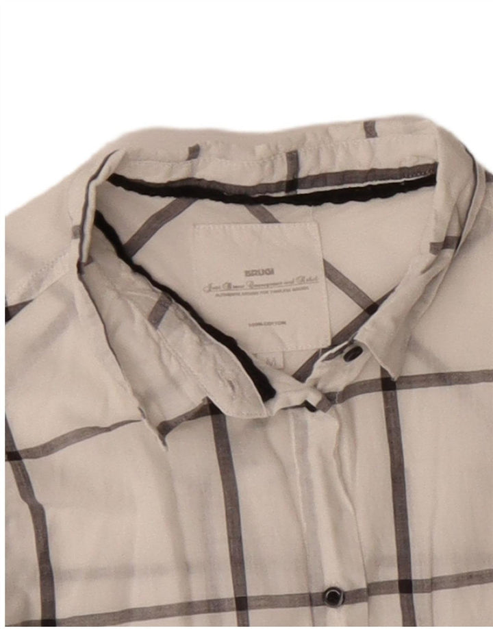 Camicia da donna Brugi UK 14 cotone medio a quadri bianchi