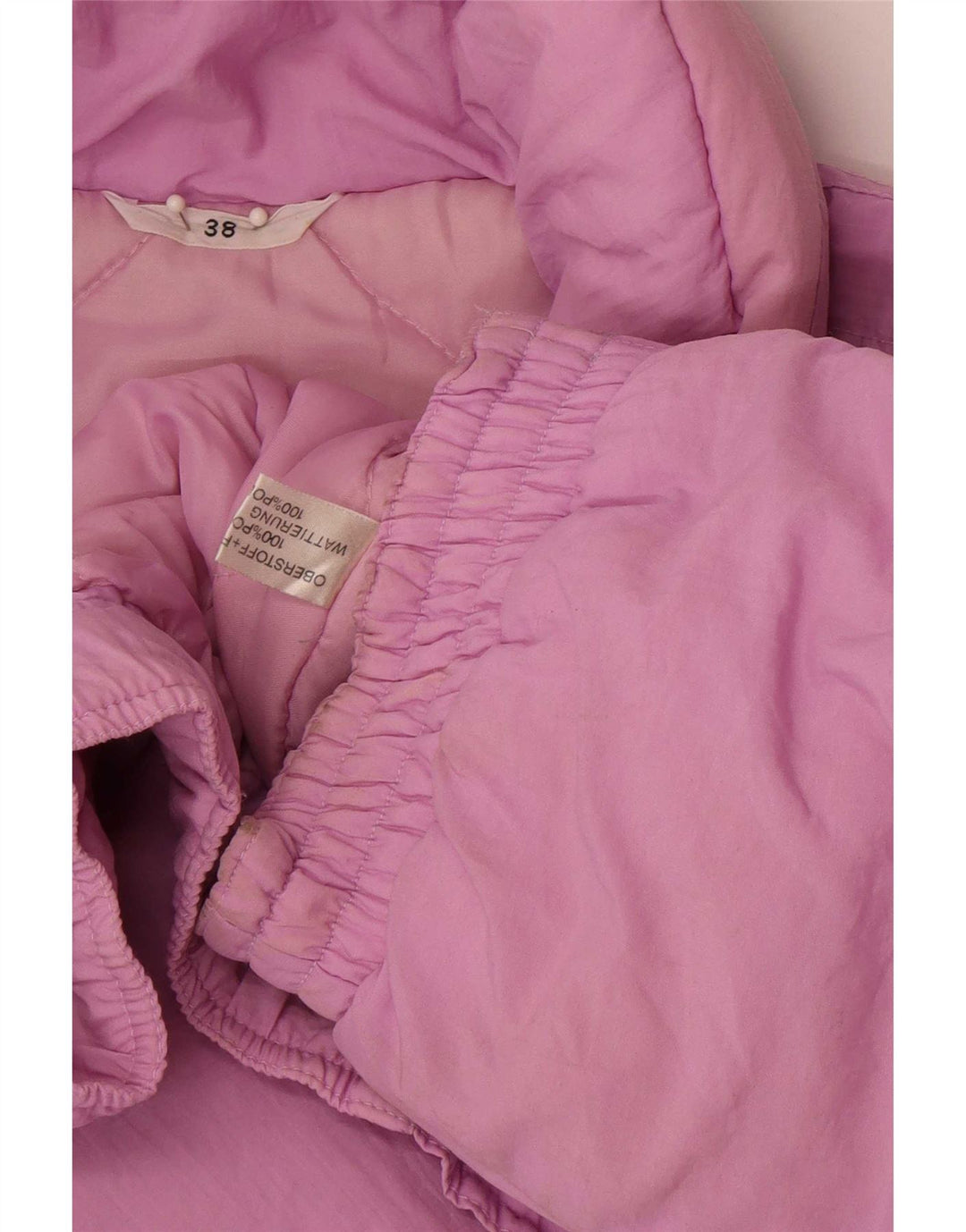 Cappotto imbottito oversize da donna vintage EU 38 poliammide viola medio