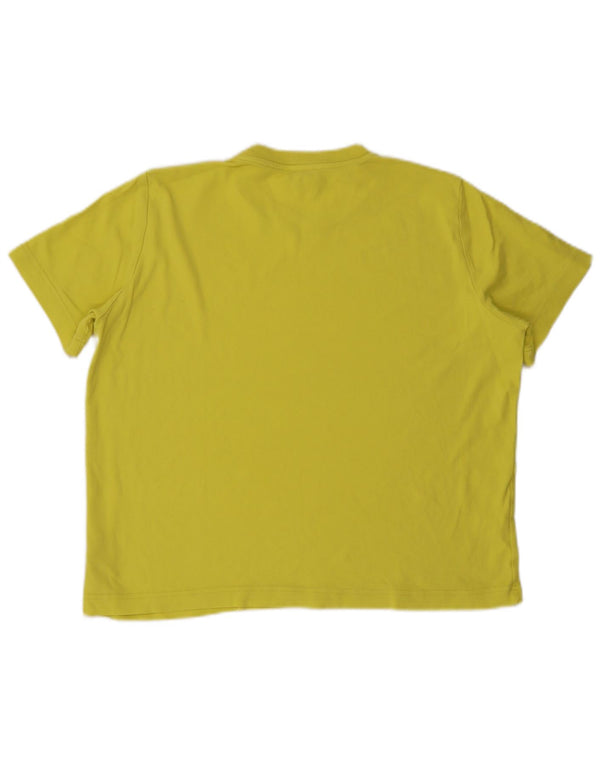 T-shirt da donna Massimo Dutti Top UK 18 XL cotone giallo