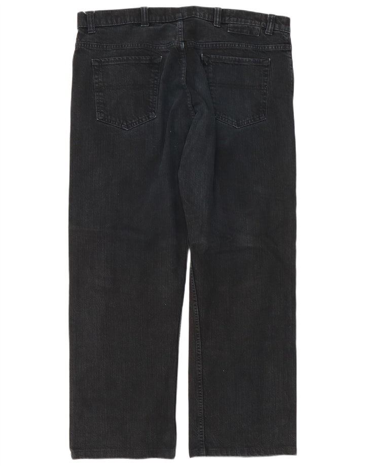 Jeans dritti da uomo Marks & Spencer Blue Harbour W40 L28 cotone nero