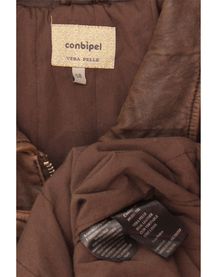 Giacca Pelle Uomo Conbipel IT 58 2XL Pelle Marrone