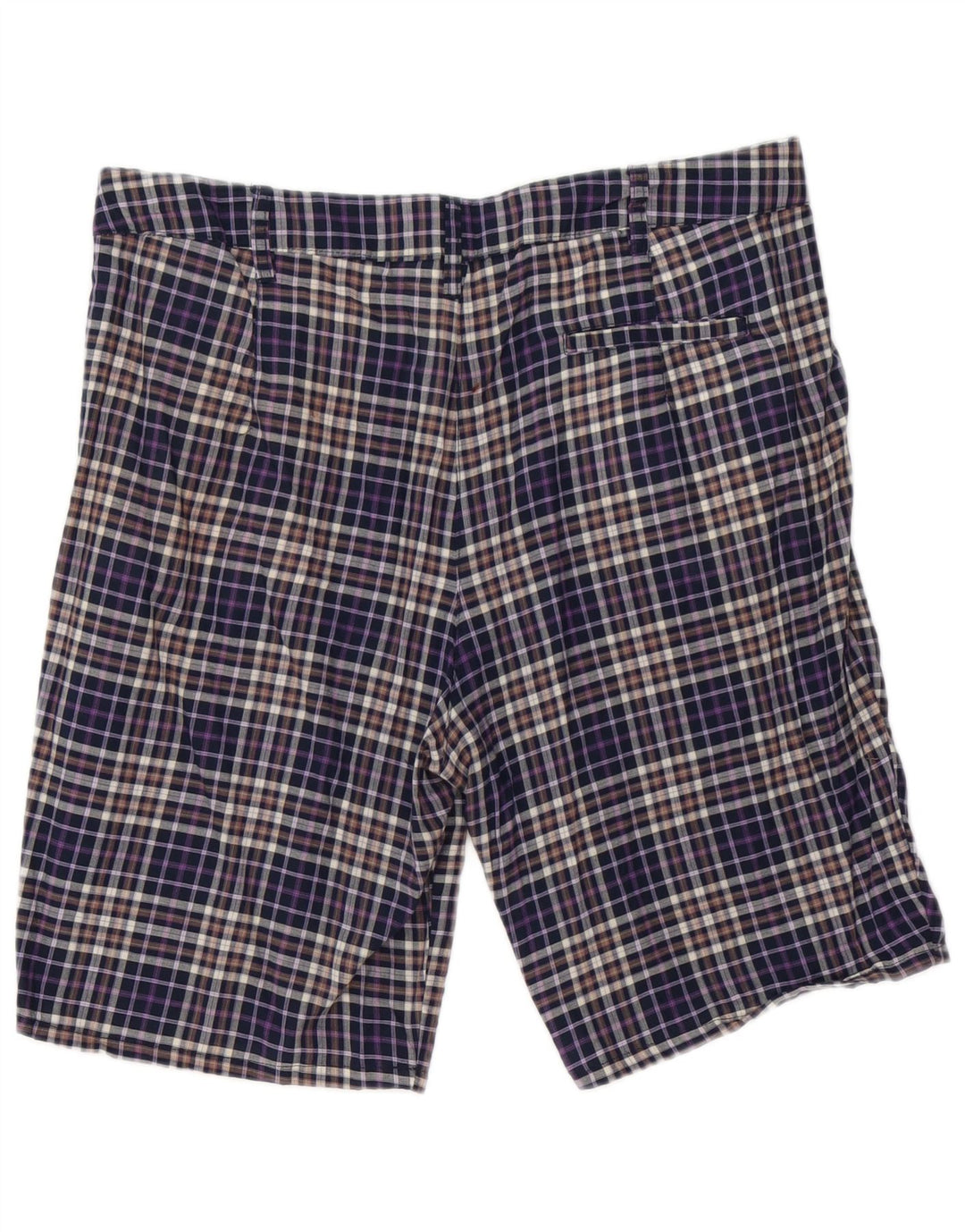 Pantaloncini chino da uomo Zara grandi W30 in cotone a quadri blu navy